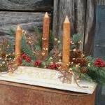 Wooden Candle Holder - Hand Cut From Pine -..