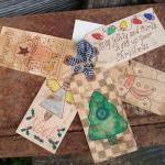 Primitive Christmas Gift Tags - Stained And Grubby..