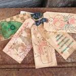 Primitive Christmas Gift Tags - Stained And Grubby..