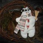 Traditional Snowman - Christmas Decoration - Shelf..