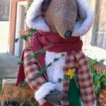 Primitive Old Fashioned Reindeer Santa - Fleece..